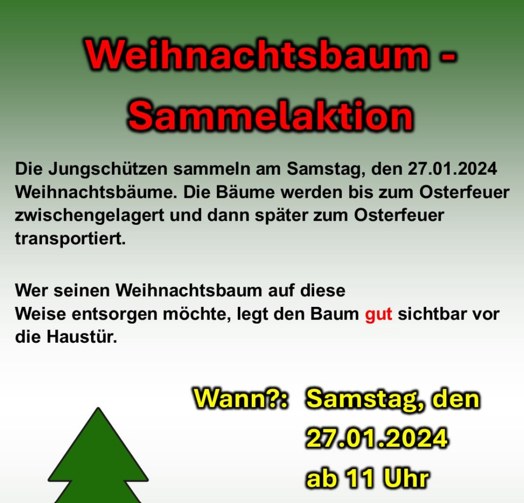 Weihnachtsbaum – Sammelaktion